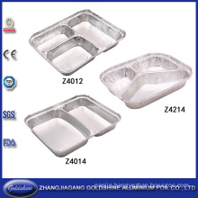 Aluminum Material 3 Compartment Aluminum Foil Container Three Zone